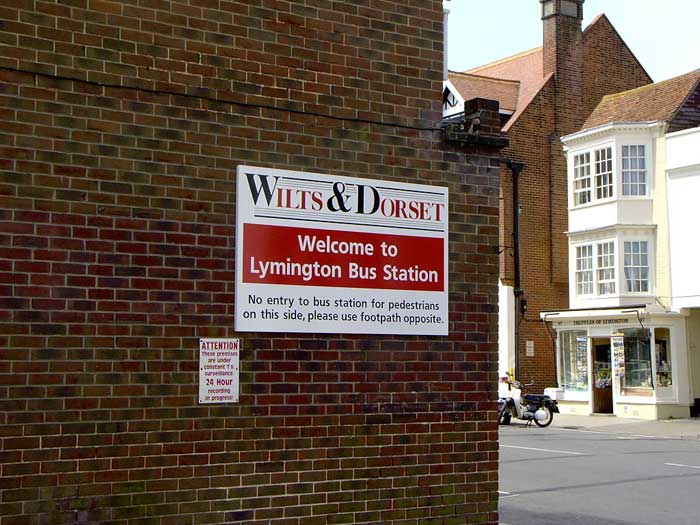 Entrance to Lymington Bus Station