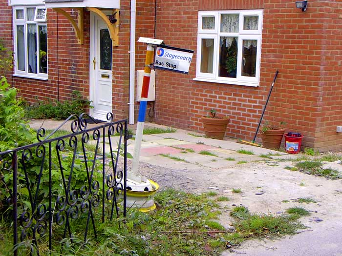 Temporary Stagecoach bus stop