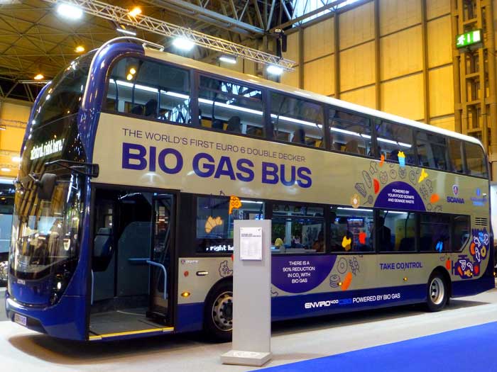 A Scania Bio Gas bus