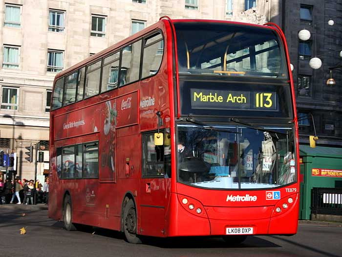 Metroline route 113 double-decker