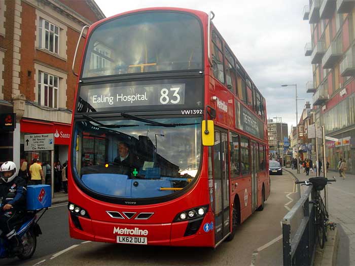 Metroline route 83 double-decker