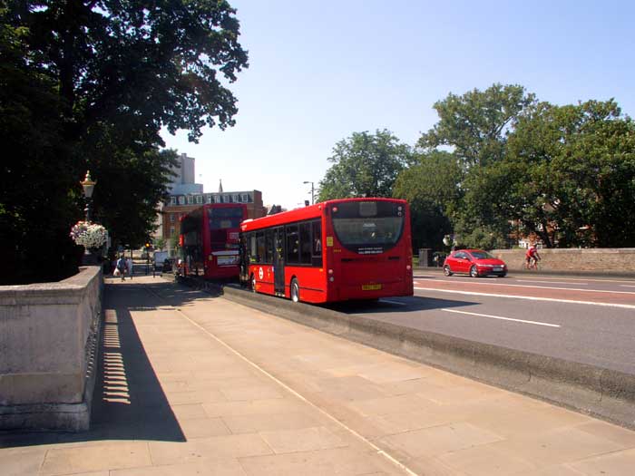 Buses crossing Kingston Bridge
