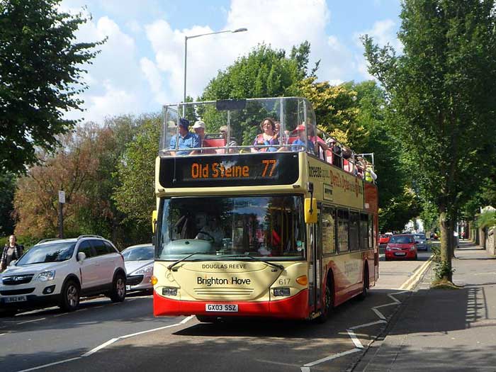 Route 77 open-top bus