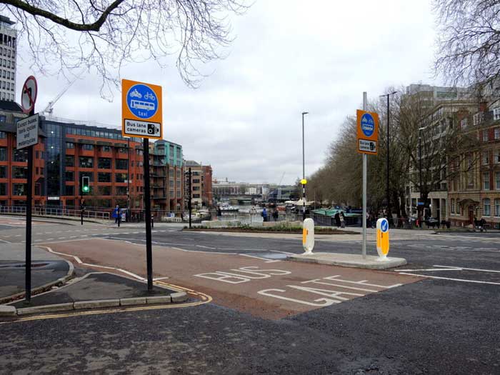 A bus gate in Bristol