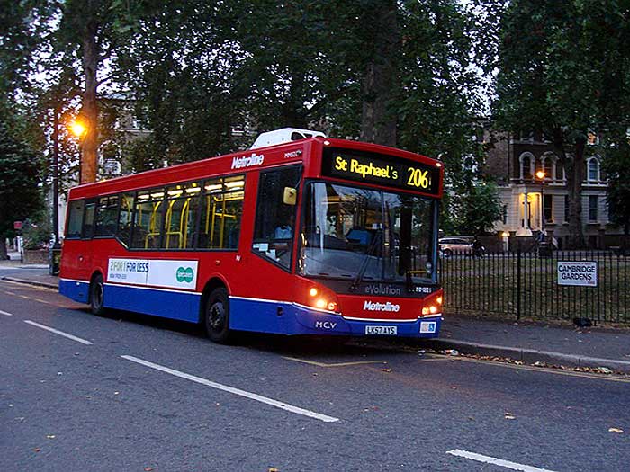 A Metroline route 206 single-decker bus