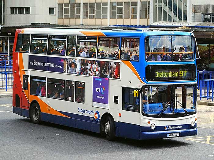 A Stagecoach West route 97 double-decker
